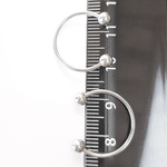 Подковы, полукольца для пирсинга: диаметр 16 мм, толщина 1.2 мм, диаметр шариков 4 мм. Сталь 316L.