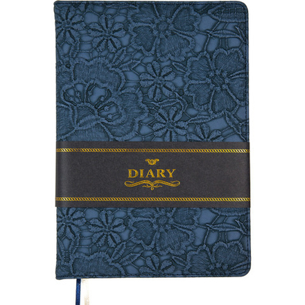 Ежедневник недат. А5 deVENTE Diana 272стр., темная ночь, тв.обл.,кожзам., ляссе, 70гр/м2