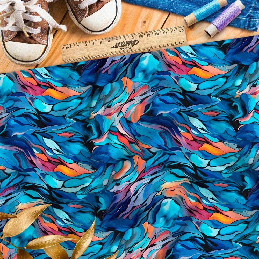 Ткань премиум бифлекс танцующий ветер