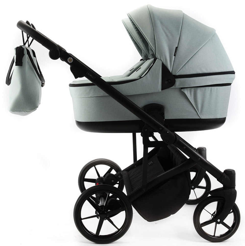 Детская коляска Adamex Leo Duo 2 в 1 TK27 TIP (СЕРО-ЗЕЛЕНЫЙ)