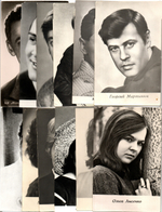 №83 Открытки Артисты и актёры СССР 1960–1970-е г. 25 штук. Чёрно-белые, чистые, без повторов
