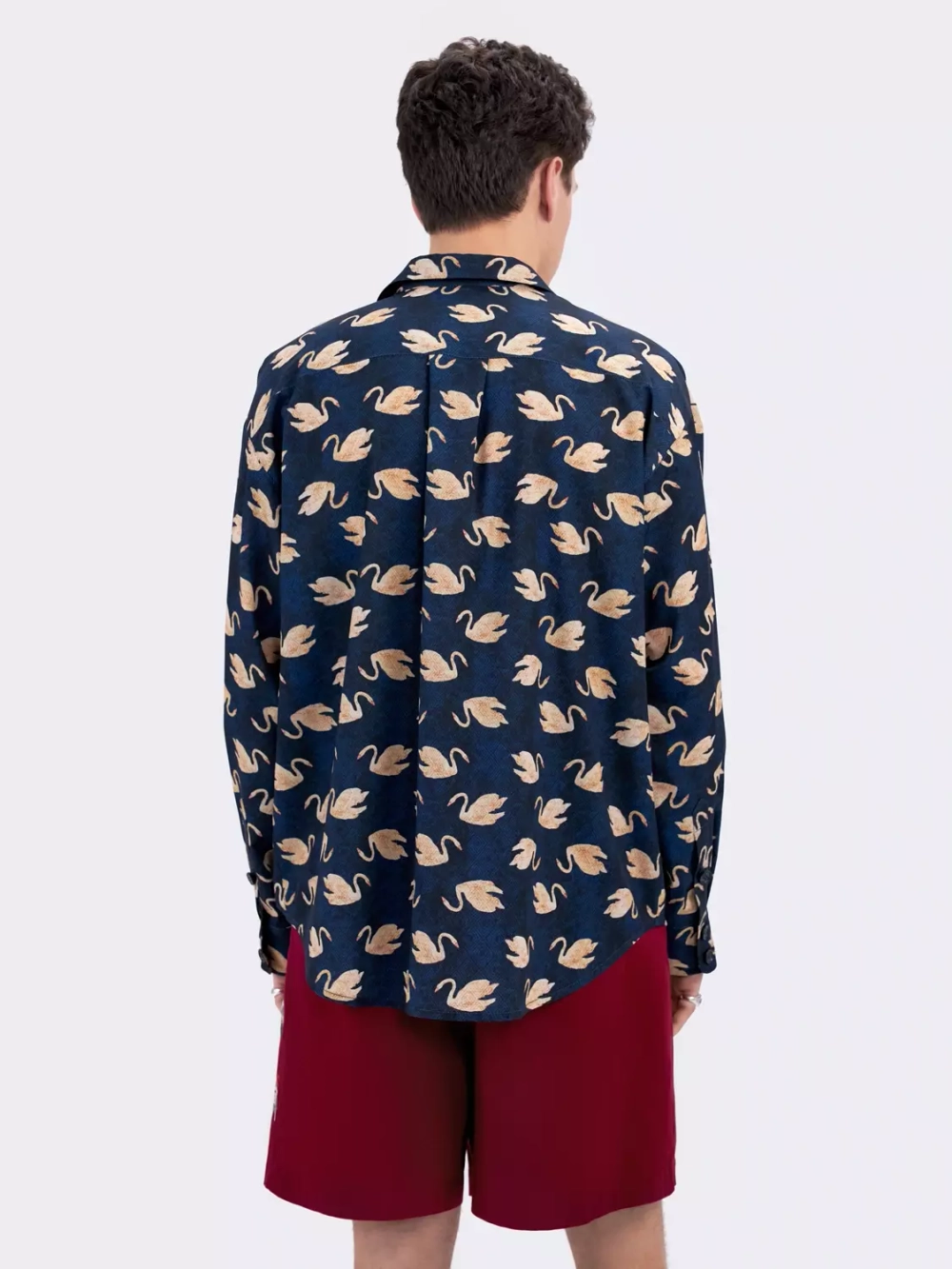 Рубашка унисекс с принтом Лебеди ола ола купить в OLA OLA Store OLA OLA