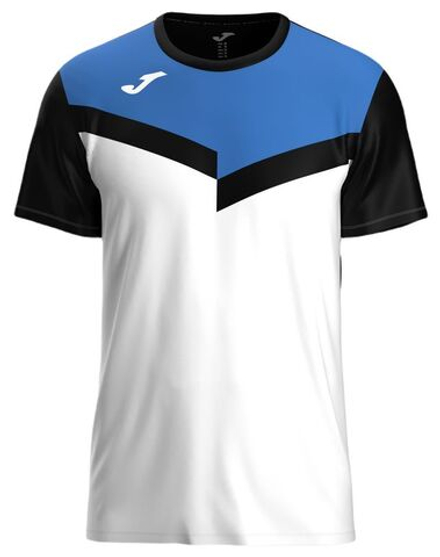 Теннисная футболка Joma Court Short Sleeve T-Shirt - white/royal