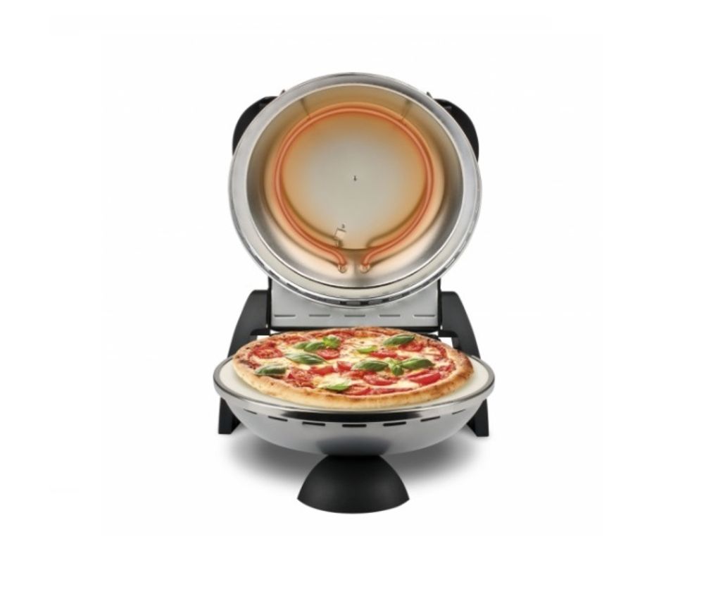 Печь для пиццы электрическая Delizia Pizzeria Snack G3Ferrari серая, одна каменная поверхность