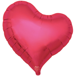 Фигура СЕРДЦЕ ИЗГИБ 18" Metallic Red