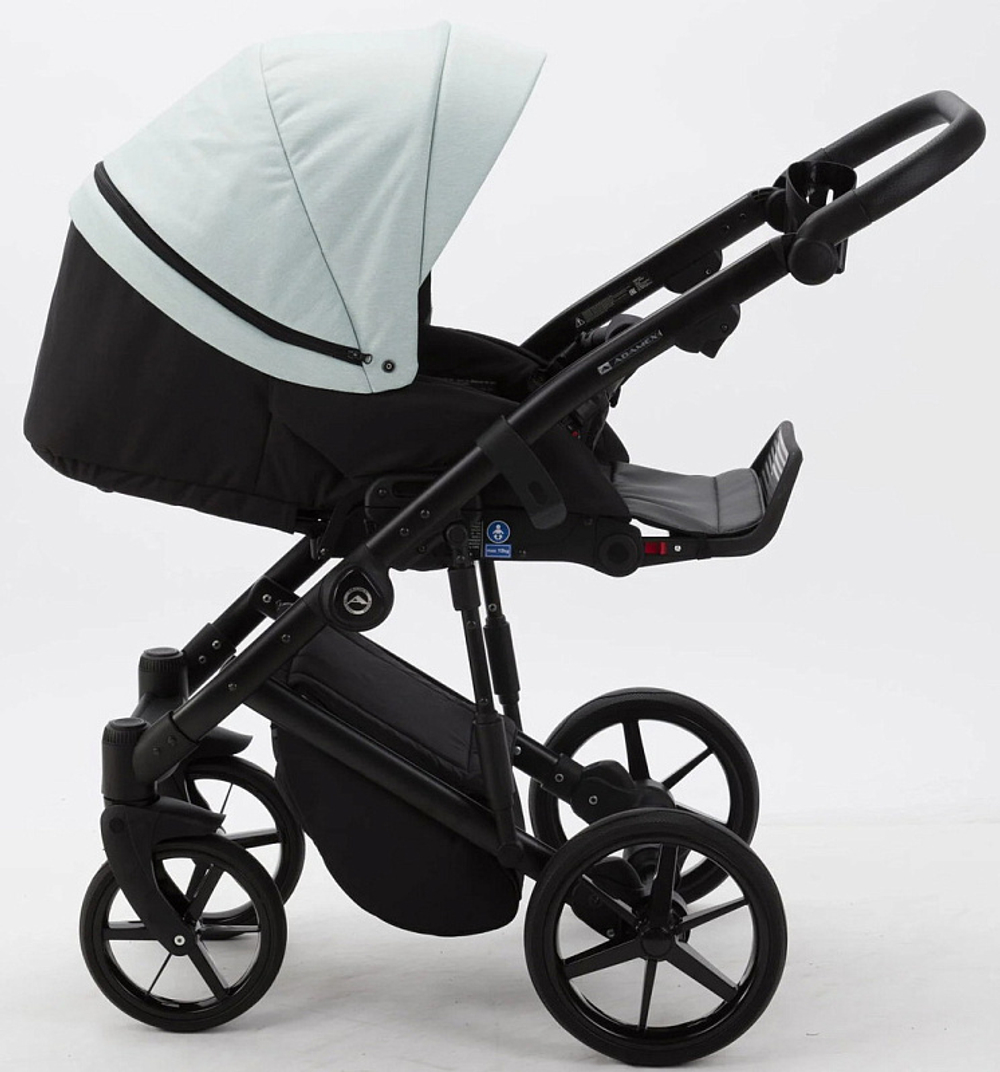 Детская коляска Adamex Mobi 2 в 1 M-TK27 (СЕРО-ЗЕЛЕНЫЙ)