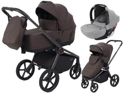 Детская коляска Rant Flex Therm Soft 3 в 1 с автокреслом Cruise Grey Shine Brown