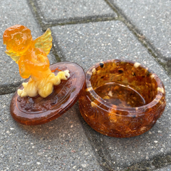 Шкатулка с ангелом (круглая)