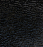 Ткань искусственный мех (Италия) вискоза/хлопок цвет черный цена за 1м