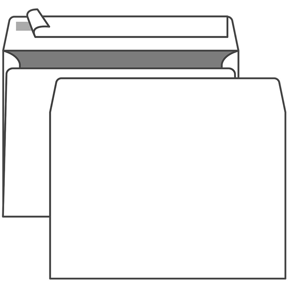 Конверт С4 Kuvert (229х324 мм) белый, удаляемая лента, внутренняя запечатка