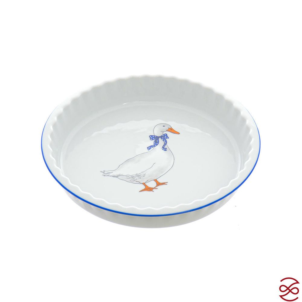 Блюдо для запекания круглое Гуси 24 см