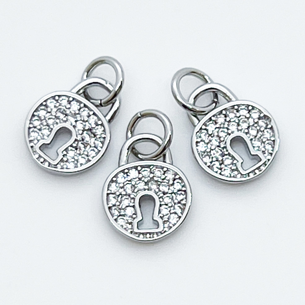 Подвеска Замок, цвет серебро, размер 10*8 мм, цена за 1 шт