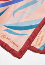Шелковый платок Qarlygash & Qyzgaldaq PEACH ORANGE 36х36