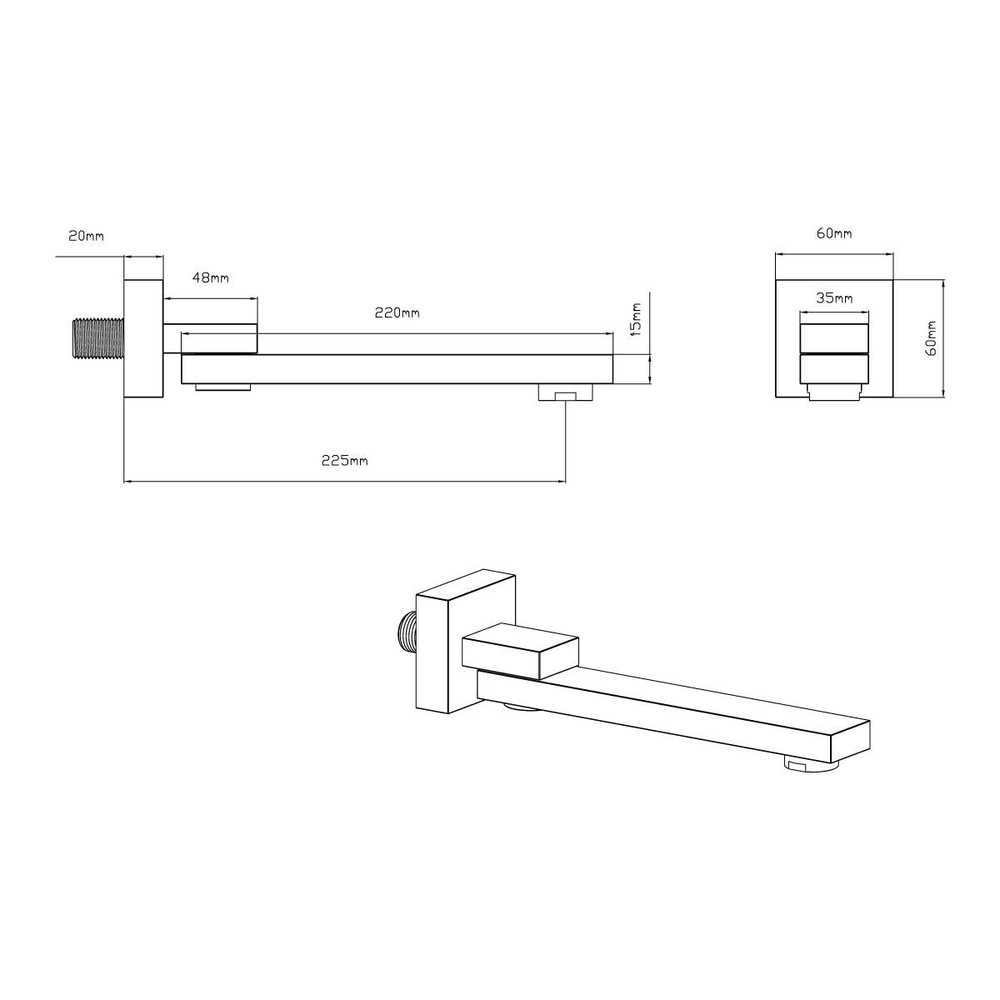 Душевой комплект Vincea VSFW-431T1RCH встраиваемый, термостатический, 3 режима, хром