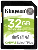 Карта памяти Kingston SDHC Canvas Select Plus Class 10 UHS-I U1 (100/10MB/s) 32GB