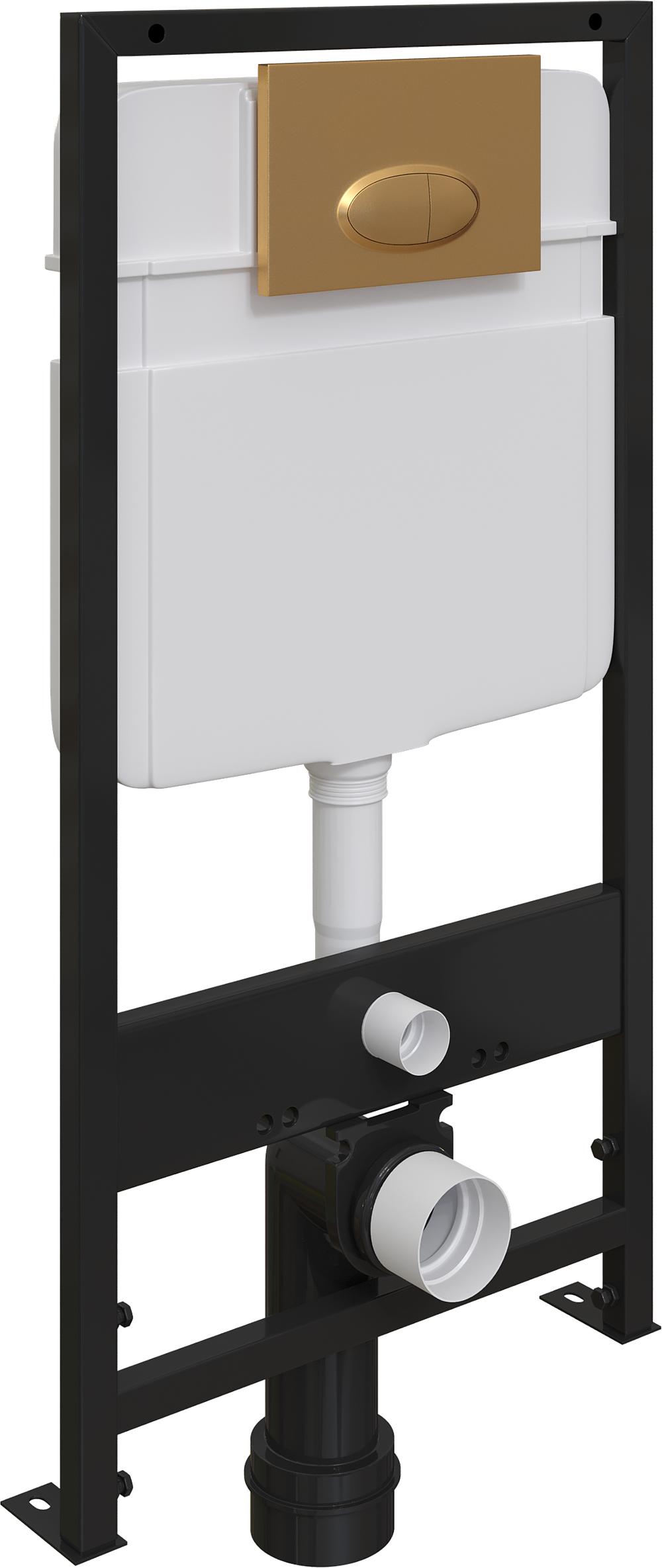 Кнопка смыва для унитаза EWRIKA 0053 пластик, цвет матовое золото