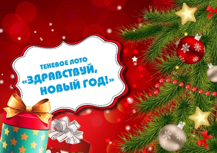 Теневое лото на липучках "Здравствуй, Новый год!"