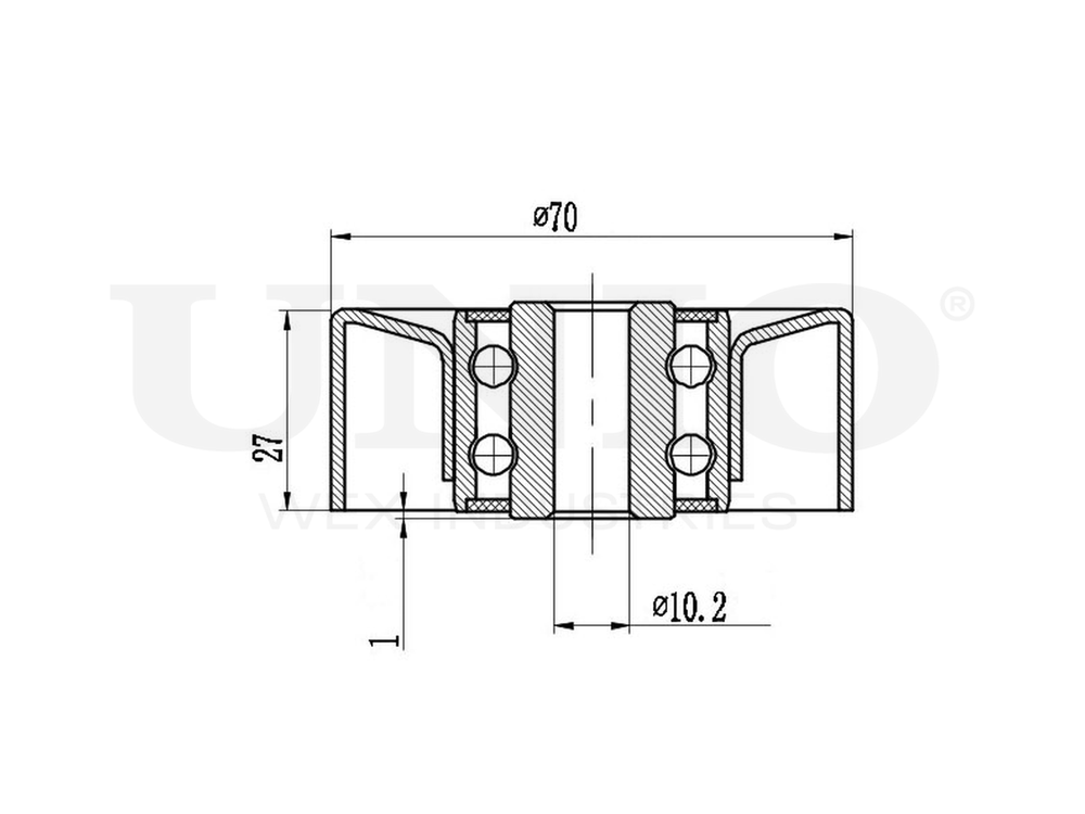 Ролик направляющий приводного ремня UNIO TNS-10191