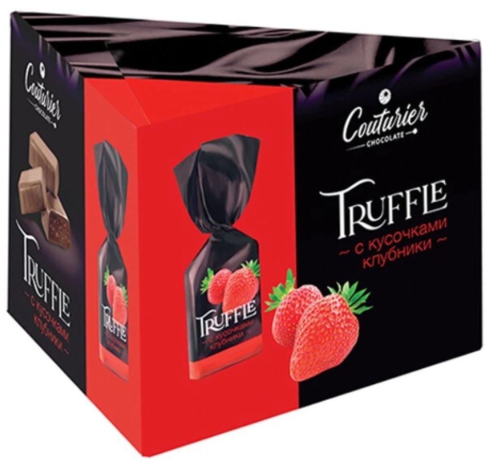 Шоколад Труфф-ле Конфеты с Кусочками Клубники / Truff-le Candies with Strawberry 125г