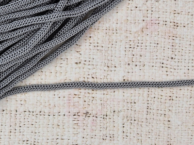 Шнур полипропиленовый вязаный 5 мм, серый