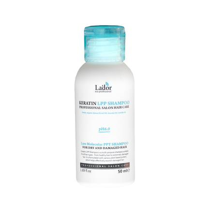 Шампунь для волос бессульфатный кератиновый - Lador PH 6.0 Keratin LPP shampoo, 50 мл