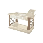 Сушилка для посуды с поддоном 2-х ярусная Bono с сушилкой для столовых приборов Шампань