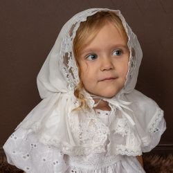 Церковный платок "Любава" молочный, 4-12 лет
