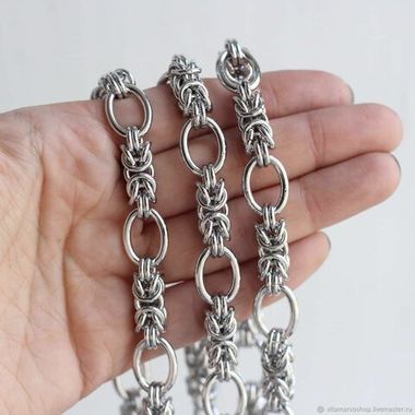 Цепочка 12*12 мм, родий, 10 см!!! А032