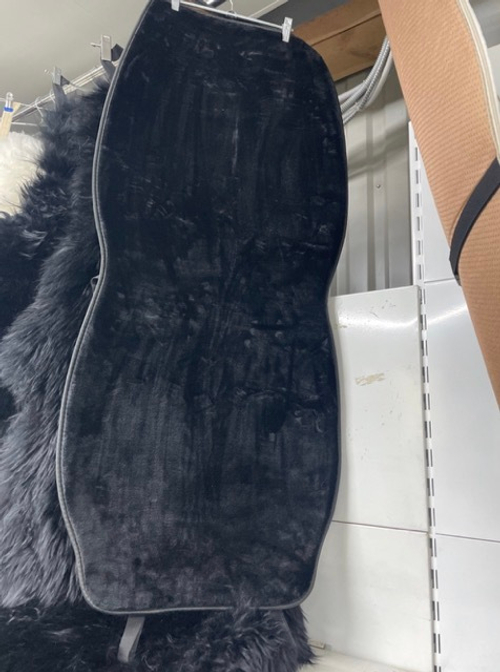 Меховая (черная) накидка на сиденье автомобиля, из искусственного меха, серия: тонко (за 1 шт.)