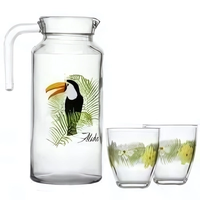 Набор питьевой 7 предметов «Тукан джангл» (кувшин + 6 стаканов)