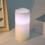 Сувенир с подсветкой «Свеча восковая - Звездная» 7,5*15 см - облита воском (работает от батареек 3 ААА)