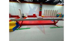 Бревно гимнастическое высокое, отделка нубук - 5м