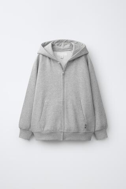 ZARA ХУДИ С МОЛНИЕЙ, СЕРЫЙ МЕЛАНЖ