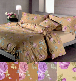 Постельное белье 2 спальное евро макси Caleffi Rose слоновая кость