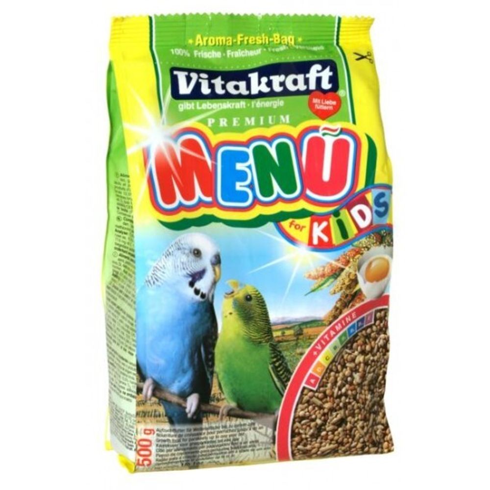 Корм для волнистых попугаев-птенцов MENU 500 г