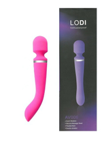 Двухсторонний перезаряжаемый вибромассажер Lodi с гибкой головкой (20 режимов) (розовый) (Цвет: розовый)