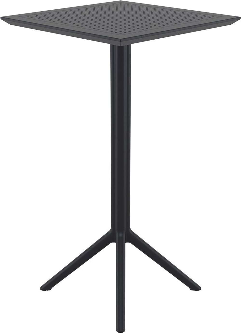 Стол пластиковый барный складной Siesta Contract Sky Folding Bar Table 60, черный