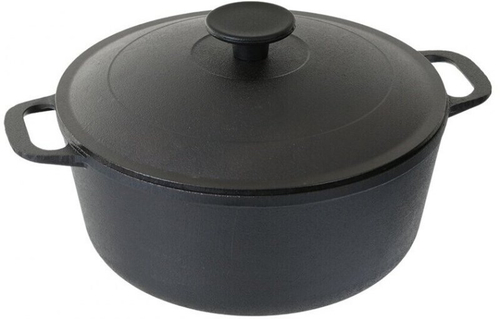 Кастрюля чугунная с крышкой чугунной, 3л, 22см, ТМ ГАРДАРИКА