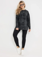 Кофта больших размеров оверсайз удлиненная без начеса теплая