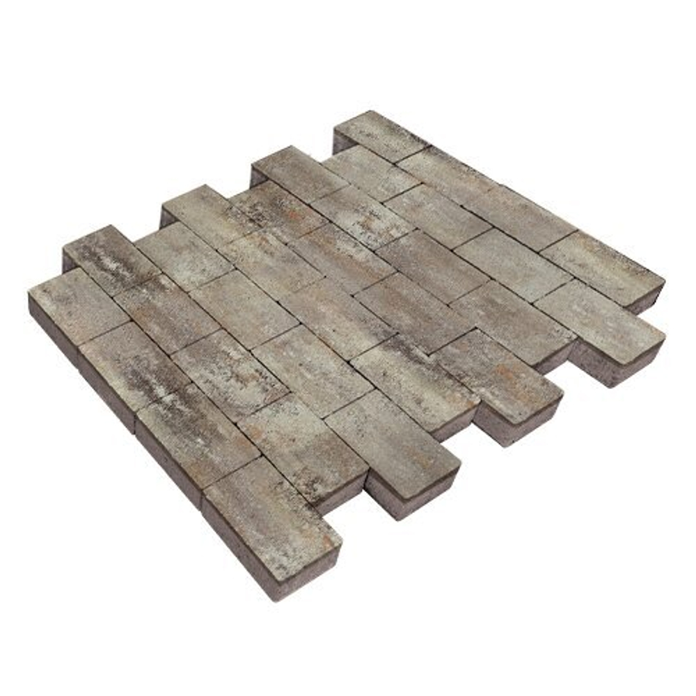 Тротуарная плитка Бельпассо Медио, 80 мм, ColorMix Берилл, гладкая