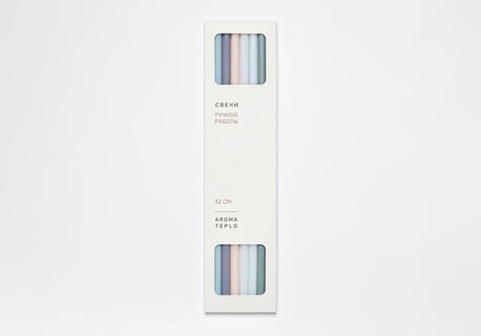 AROMATEPLO Свеча тонкая 32 см, в наборе из 8 шт.