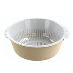 Миска круглая 3л + Дуршлаг "Bergamo" круглая (бежевый)