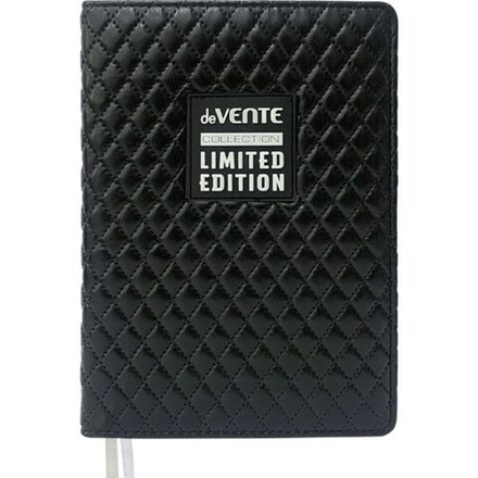 Ежедневник недат. А5 deVENTE Tailor 320стр., черный, тв.обложка, кожзам, аппликация