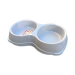 Миска для животных двойная 2х250мл св.серый