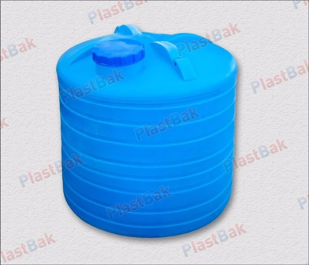 Емкость пищевая вертикальная Пластбак 5000 л. (4880 л.) Вертикальная (190x190x190см;синий) - арт.556297