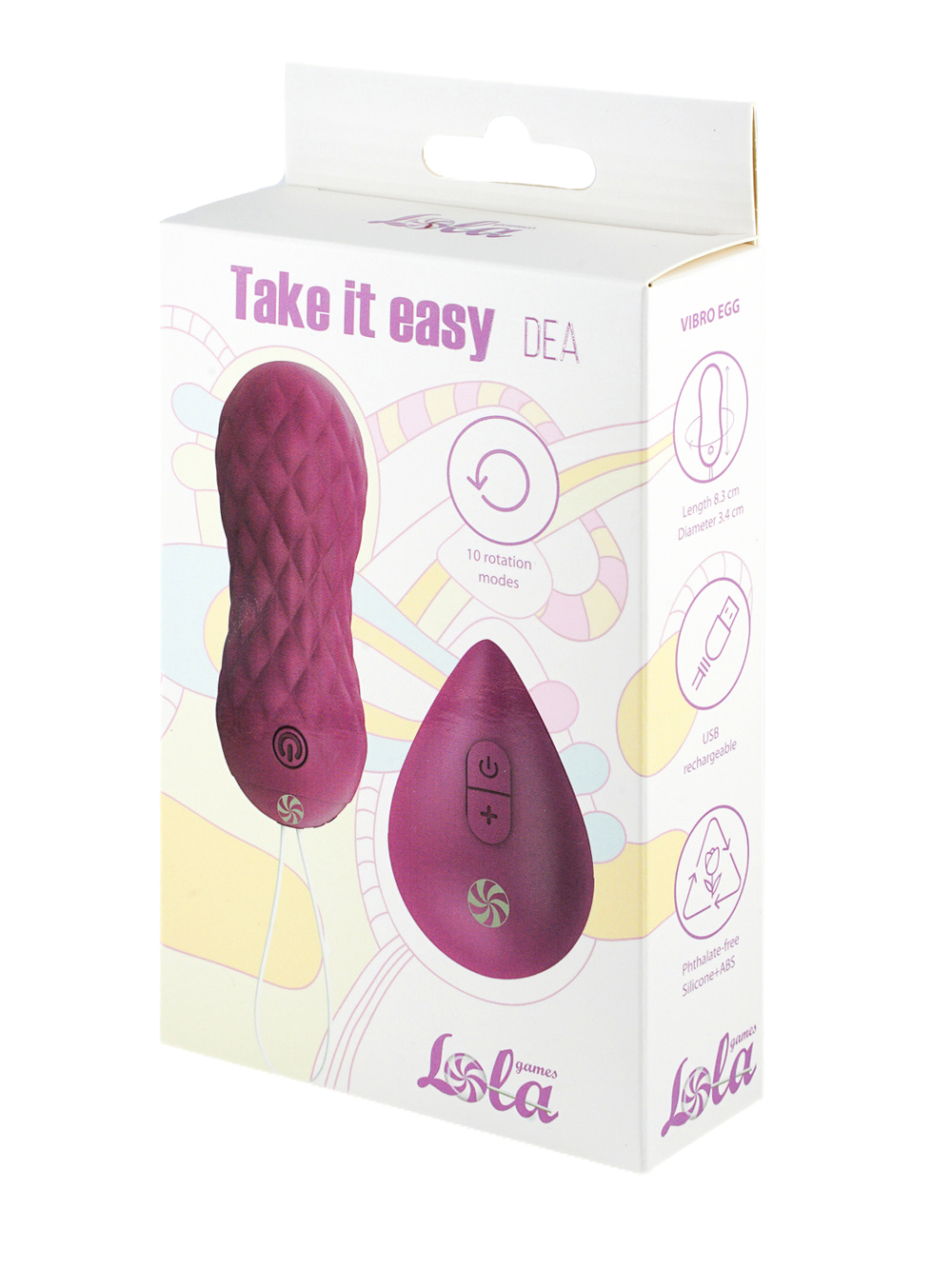 Вращающиеся виброшарики на пульте Take it Easy Dea Purple 9021-06lola
