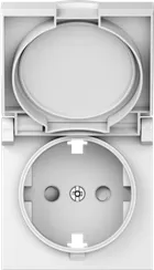Donel A07 матовый белый накладка для розетки Schuko с заземлением, с крышкой, 16A 250 В~, серия DB