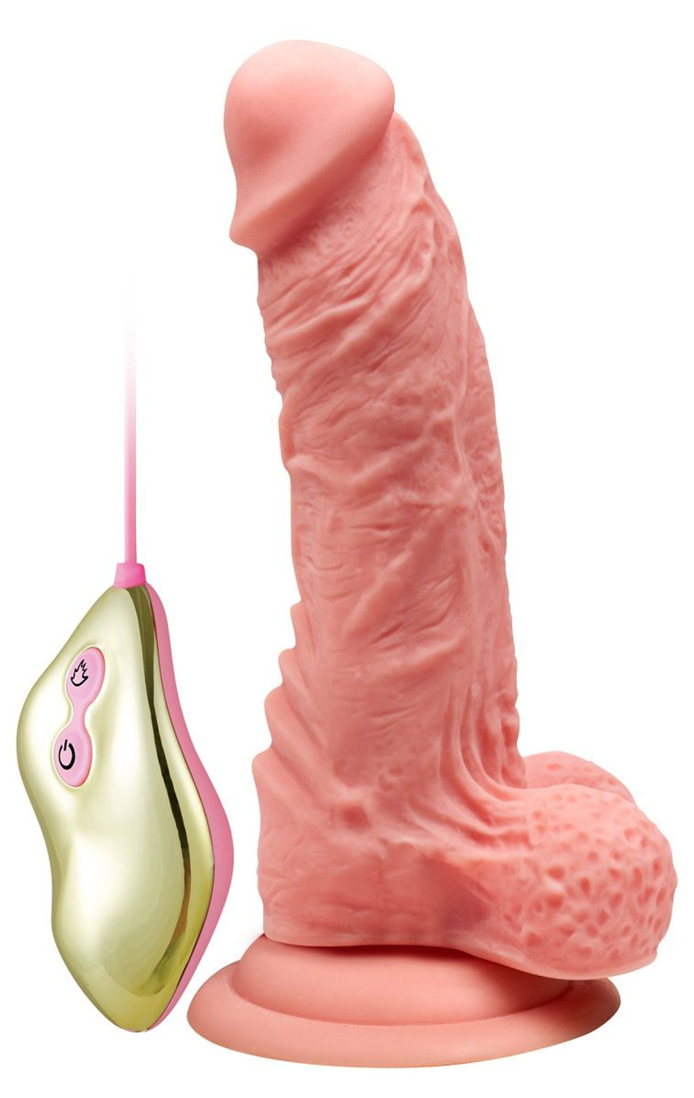 Телесный ротатор-реалистик Charles - 17,5 см. (Цвет: телесный)