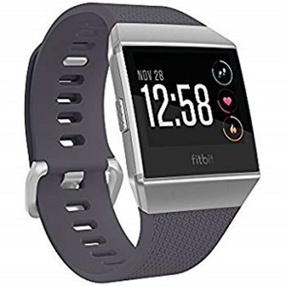 Умные часы Fitbit Ionic, с пульсометром, водонепроницаемые, Blue Gray/Silver Gray
