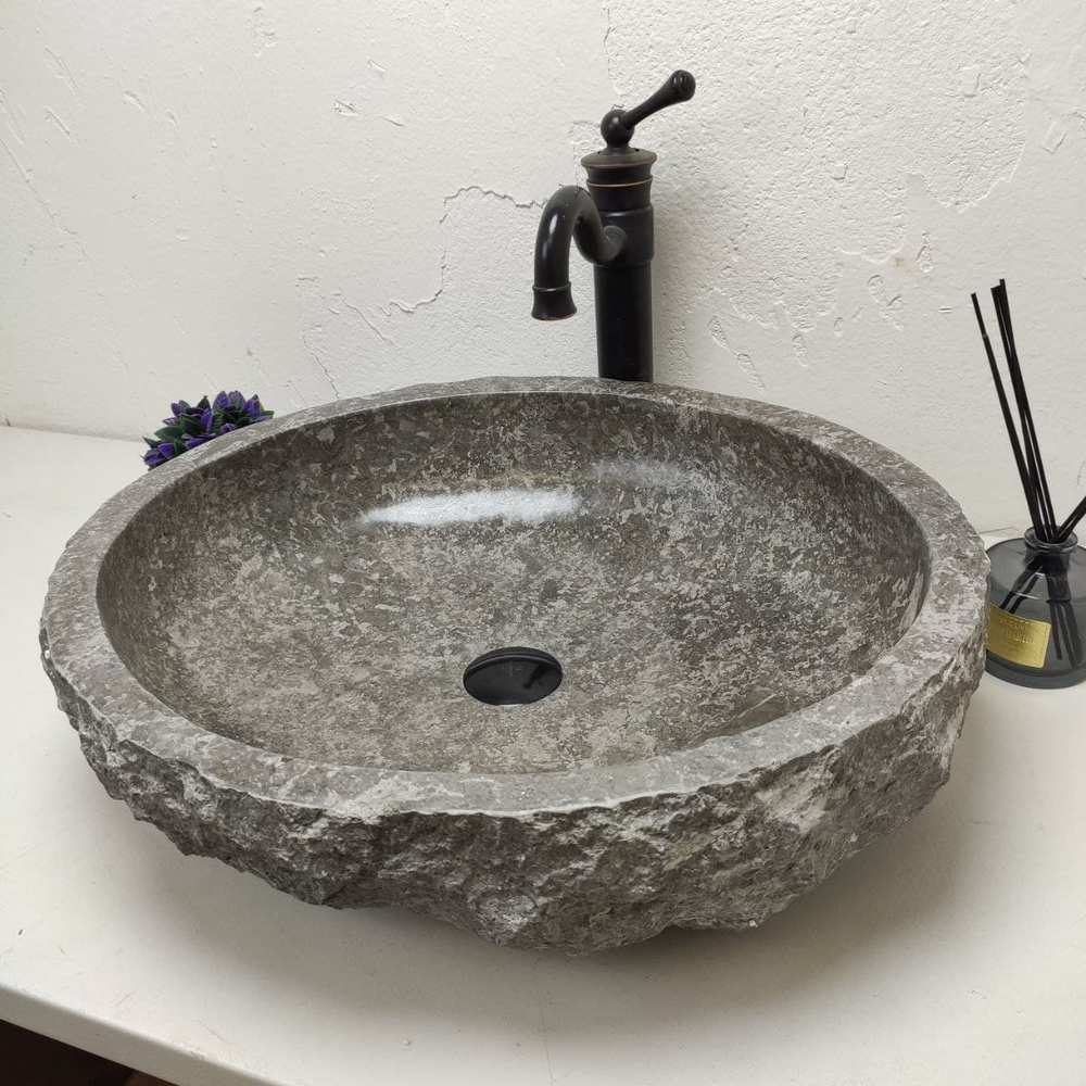 Раковина из мрамора Erozy Grey EM-81191 (55*48*15)